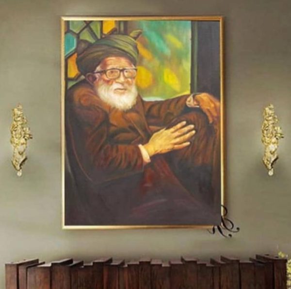 نقاشی رنگ روغن پیرمرد اثر مریم منصوری
