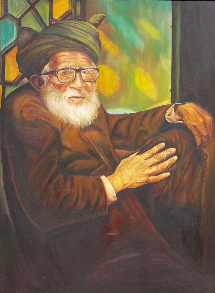 نقاشی رنگ روغن پیرمرد