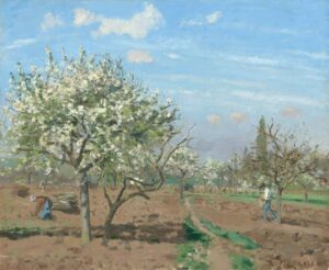 نقاشی The Orchard The Orchard از کامیل پیسارو در سبک امپرسیونیسم