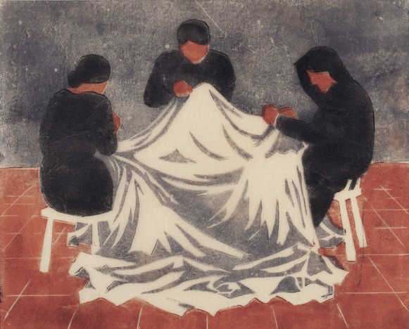 زنان در حال دوخت کفن 2 اثر مارگارت هلن بارنارد